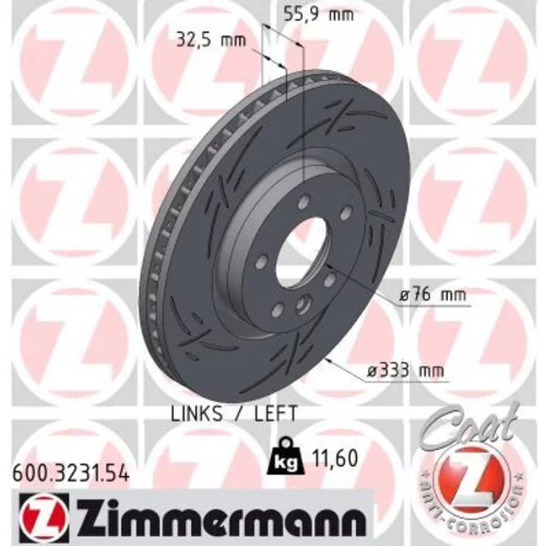 Brzdový kotúč ZIMMERMANN 600.3231.54