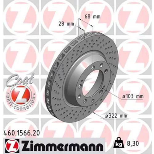 Brzdový kotúč ZIMMERMANN 460.1566.20