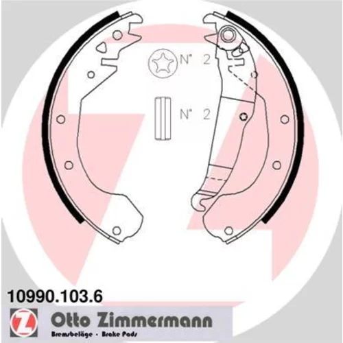 Sada brzdových čeľustí ZIMMERMANN 10990.103.6