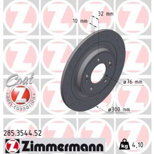 Brzdový kotúč ZIMMERMANN 285.3544.52