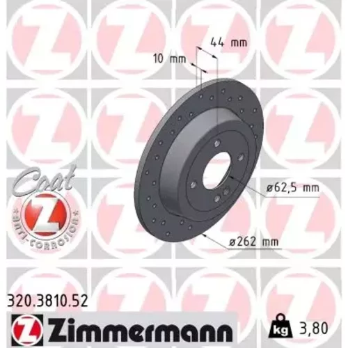Brzdový kotúč ZIMMERMANN 320.3810.52