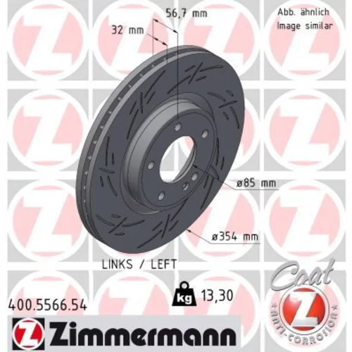 Brzdový kotúč ZIMMERMANN 400.5566.54