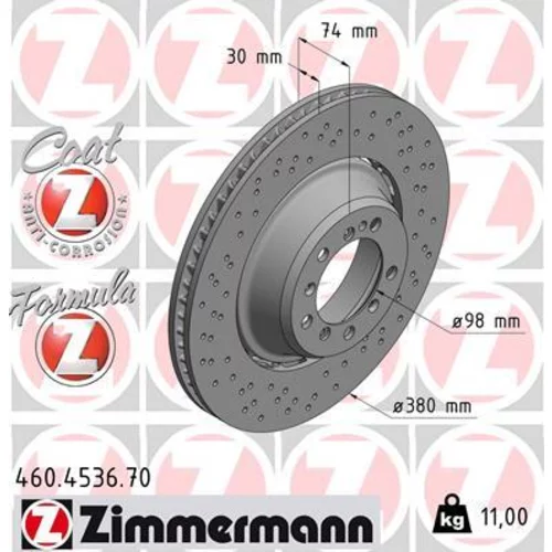 Brzdový kotúč 460.4536.70 /Zimmermann/