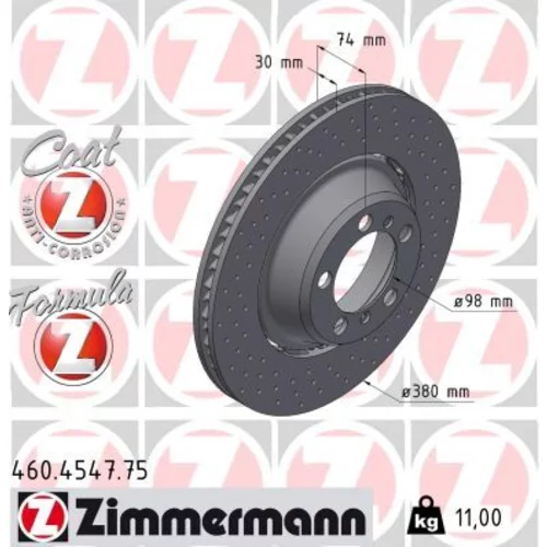 Brzdový kotúč 460.4547.75 /Zimmermann/