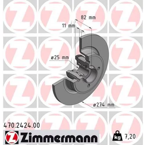 Brzdový kotúč ZIMMERMANN 470.2424.00