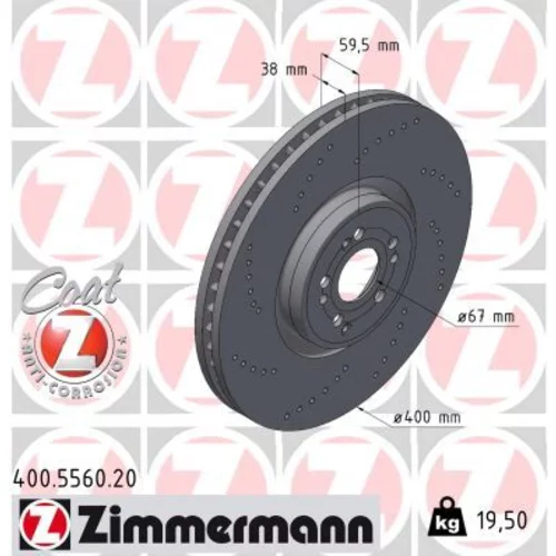 Brzdový kotúč ZIMMERMANN 400.5560.20