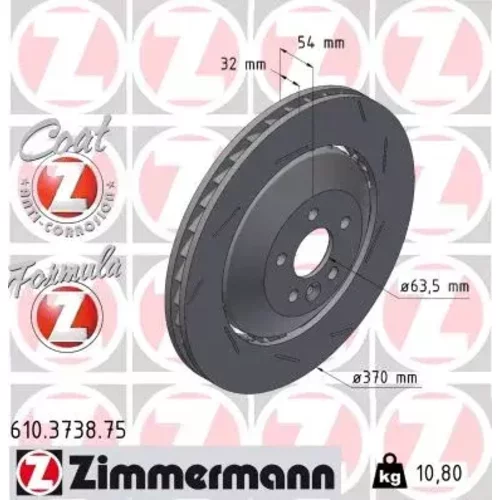 Brzdový kotúč ZIMMERMANN 610.3738.75