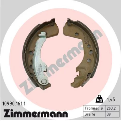 Sada brzdových čeľustí ZIMMERMANN 10990.161.1