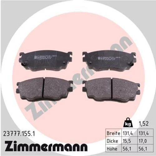 Sada brzdových platničiek kotúčovej brzdy ZIMMERMANN 23777.155.1