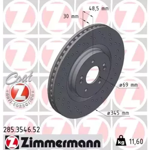 Brzdový kotúč ZIMMERMANN 285.3546.52