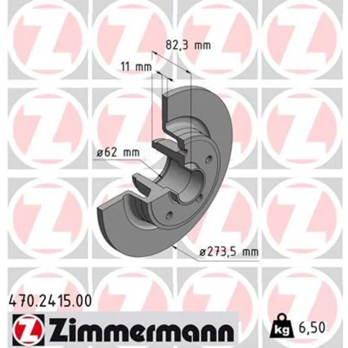 Brzdový kotúč ZIMMERMANN 470.2415.00