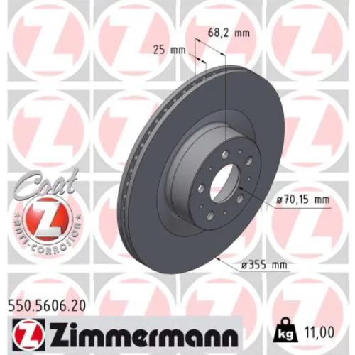 Brzdový kotúč ZIMMERMANN 550.5606.20