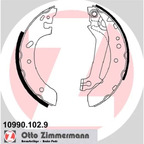 Sada brzdových čeľustí ZIMMERMANN 10990.102.9