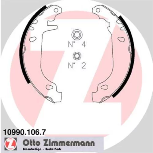 Sada brzdových čeľustí ZIMMERMANN 10990.106.7