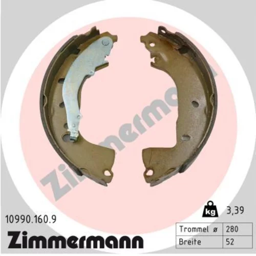 Sada brzdových čeľustí ZIMMERMANN 10990.160.9