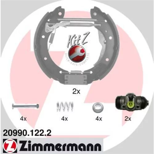 Sada brzdových čeľustí ZIMMERMANN 20990.122.2