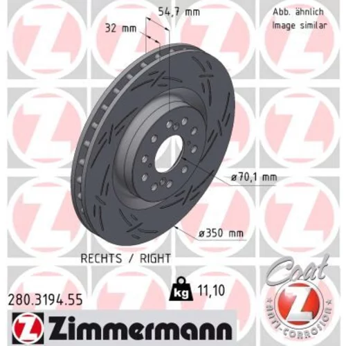 Brzdový kotúč ZIMMERMANN 280.3194.55