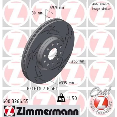 Brzdový kotúč ZIMMERMANN 600.3266.55