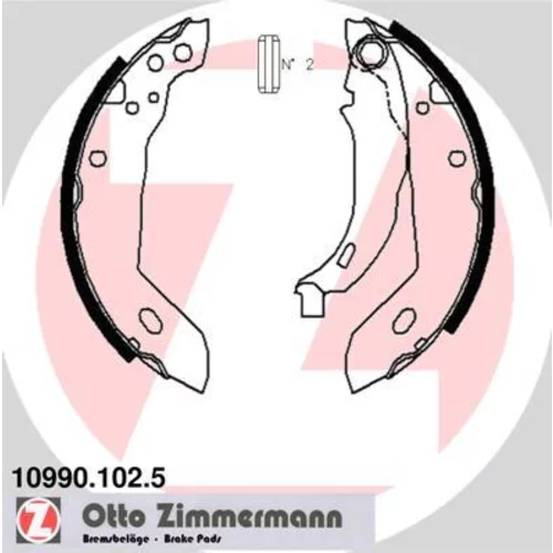 Sada brzdových čeľustí ZIMMERMANN 10990.102.5