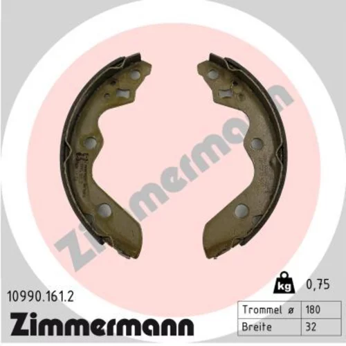 Sada brzdových čeľustí ZIMMERMANN 10990.161.2