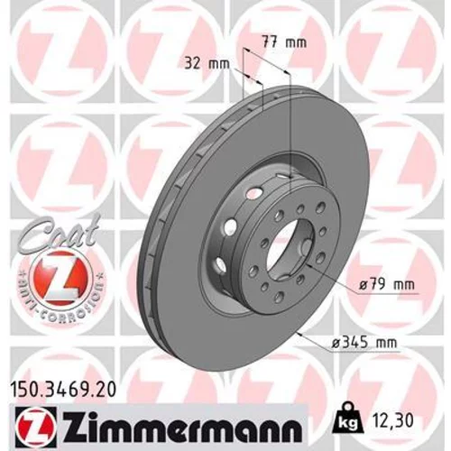 Brzdový kotúč ZIMMERMANN 150.3469.20