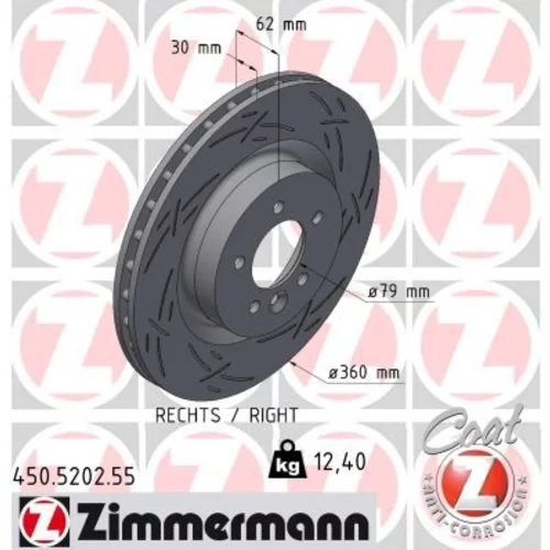 Brzdový kotúč ZIMMERMANN 450.5202.55