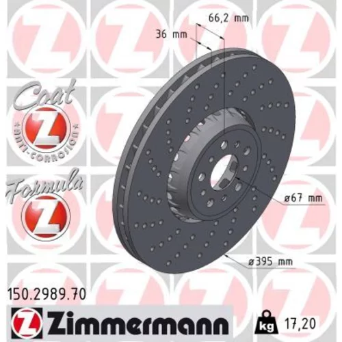 Brzdový kotúč ZIMMERMANN 150.2989.70