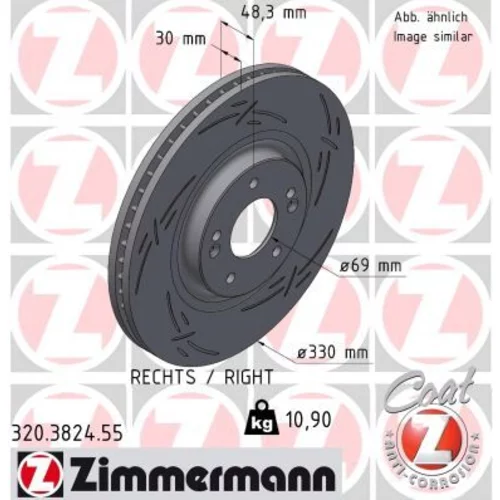 Brzdový kotúč ZIMMERMANN 320.3824.55
