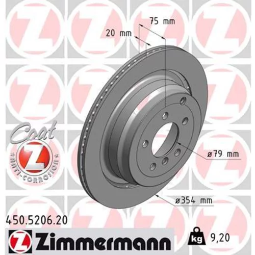 Brzdový kotúč ZIMMERMANN 450.5206.20