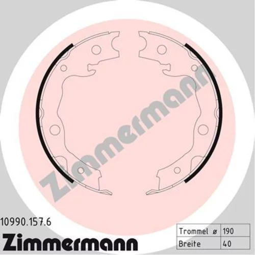 Sada brzd. čeľustí parkov. brzdy ZIMMERMANN 10990.157.6