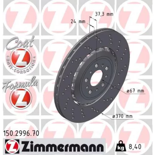 Brzdový kotúč ZIMMERMANN 150.2996.70