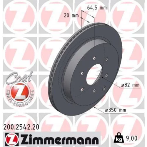 Brzdový kotúč ZIMMERMANN 200.2542.20