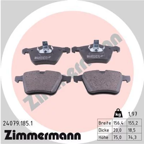 Sada brzdových platničiek kotúčovej brzdy ZIMMERMANN 24079.185.1