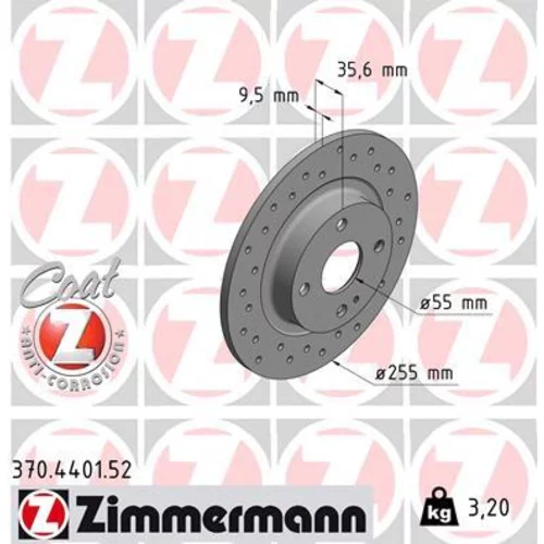 Brzdový kotúč ZIMMERMANN 370.4401.52