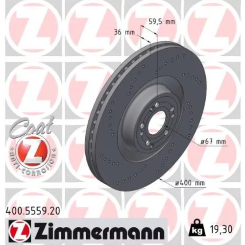 Brzdový kotúč ZIMMERMANN 400.5559.20