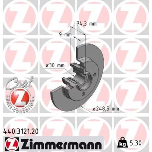 Brzdový kotúč ZIMMERMANN 440.3121.20