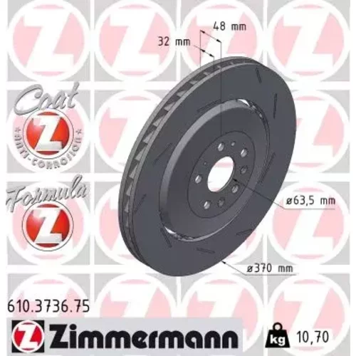Brzdový kotúč 610.3736.75 /Zimmermann/