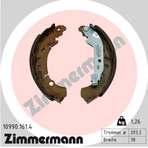 Sada brzdových čeľustí ZIMMERMANN 10990.161.4