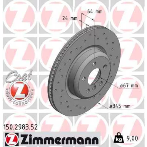 Brzdový kotúč ZIMMERMANN 150.2983.52