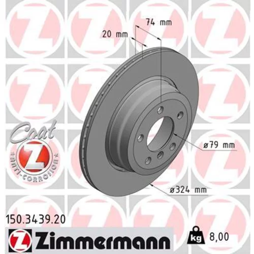 Brzdový kotúč ZIMMERMANN 150.3439.20
