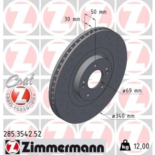 Brzdový kotúč ZIMMERMANN 285.3542.52