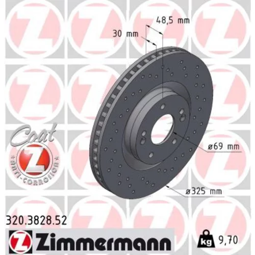 Brzdový kotúč ZIMMERMANN 320.3828.52