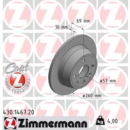 Brzdový kotúč ZIMMERMANN 430.1467.20