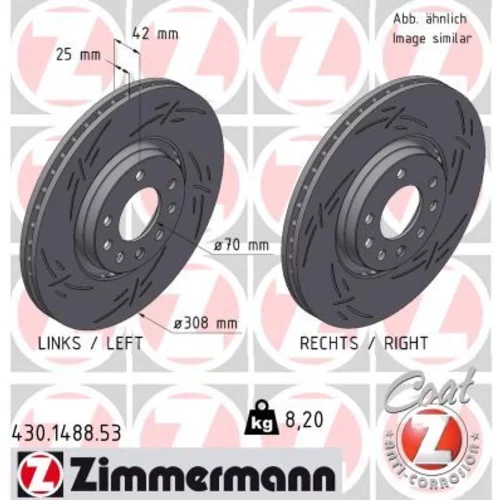 Brzdový kotúč ZIMMERMANN 430.1488.53