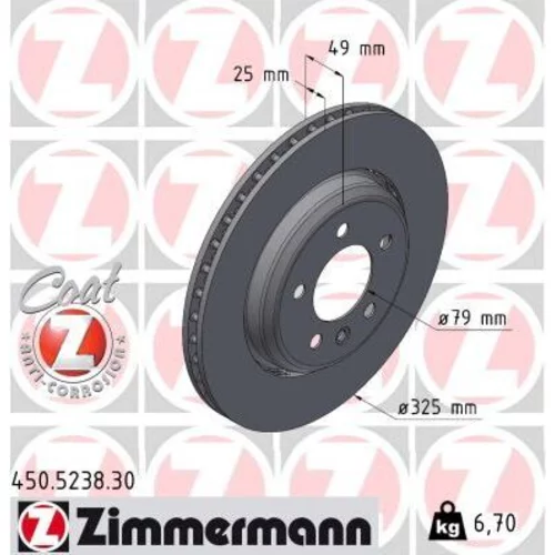 Brzdový kotúč ZIMMERMANN 450.5238.30