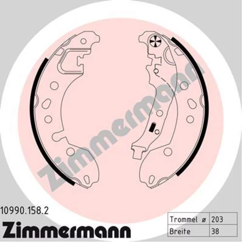 Sada brzdových čeľustí ZIMMERMANN 10990.158.2