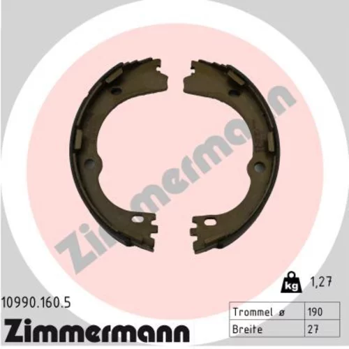 Sada brzdových čeľustí ZIMMERMANN 10990.160.5