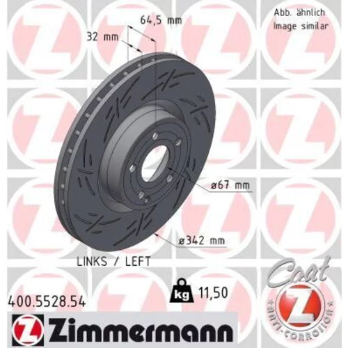 Brzdový kotúč ZIMMERMANN 400.5528.54