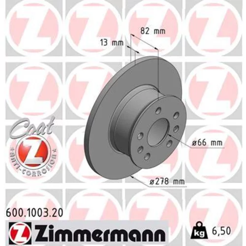 Brzdový kotúč ZIMMERMANN 600.1003.20