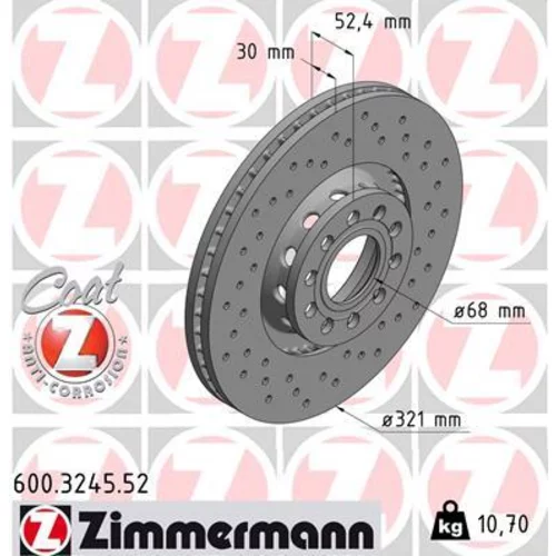 Brzdový kotúč 600.3245.52 /Zimmermann/